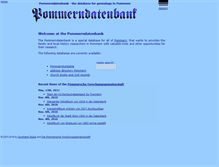 Tablet Screenshot of en.pommerndatenbank.de